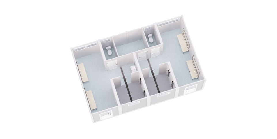 Spogliatoio sportivo 2 - ret. per settori