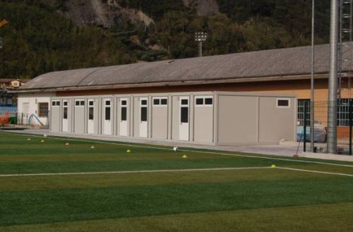 Spogliatoio sportivo per squadre di calcio realizzato a Bergamo